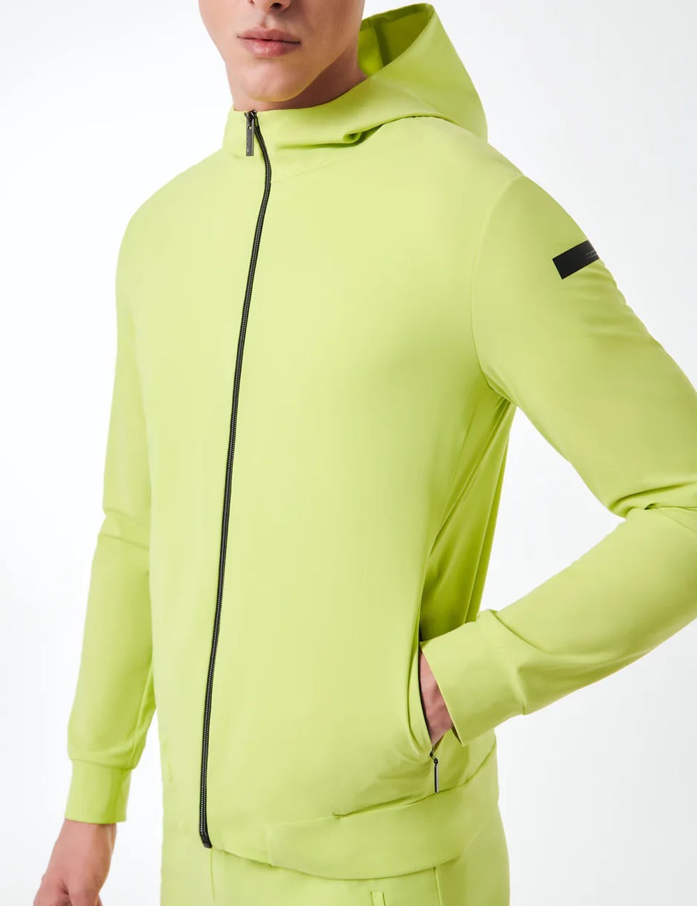 Maglia Surflex Hood Zip Fleece verde prato