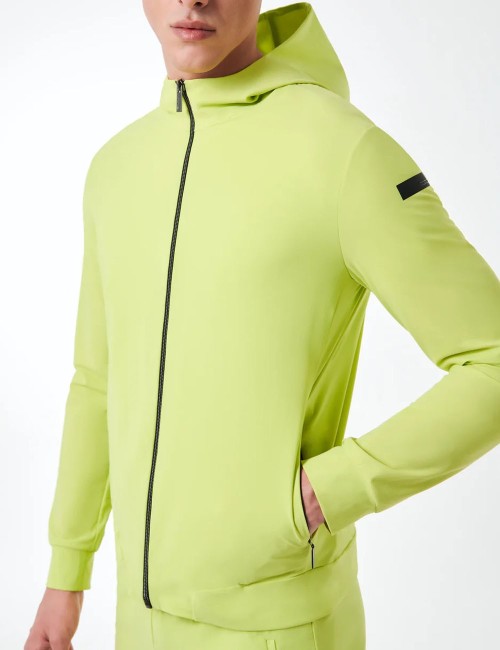 Maglia Surflex Hood Zip Fleece verde prato