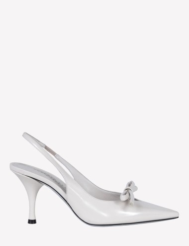Slingback MARIGOLD in vitello spazzolato con fiocco ice