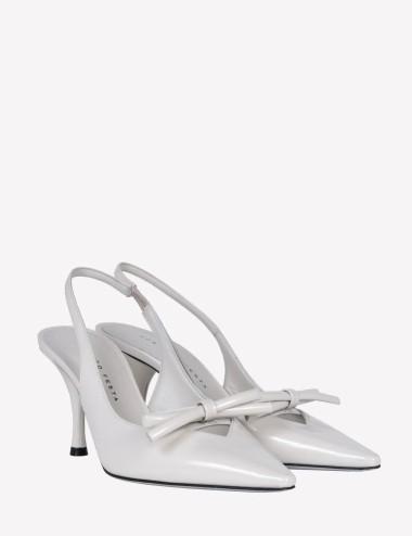 Slingback MARIGOLD in vitello spazzolato con fiocco ice
