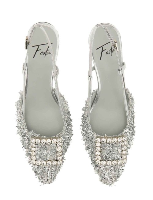 Slingback STEFI soubrette con luxor silver