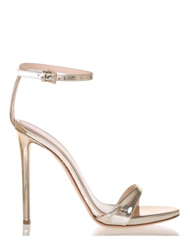 MICOL high platform sandal mirrored platinum