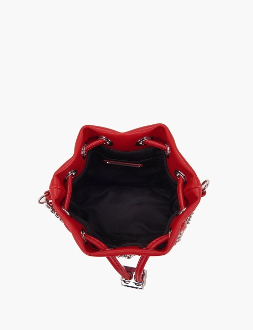 Mini Secchiello con tracolla Night Edition rosso