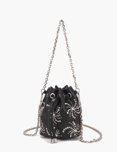 Mini Secchiello con tracolla Night Edition nero