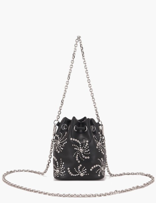 Mini Secchiello con tracolla Night Edition nero
