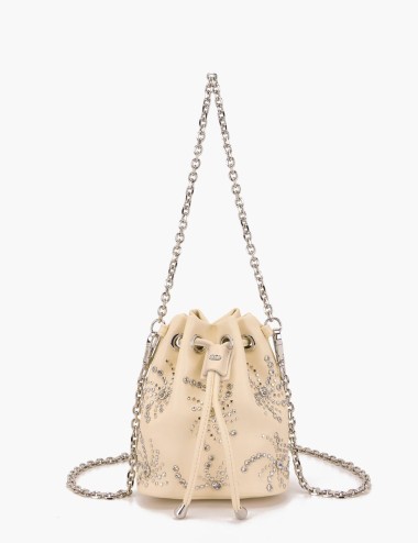 Small Night Edition Bucket with shoulder strap cream