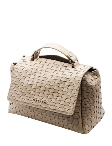 Borsa Sveva Nappa Woven Small in pelle intrecciata avorio