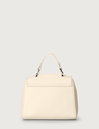 Borsa Sveva Soft Mini a mano in pelle con tracolla ivory