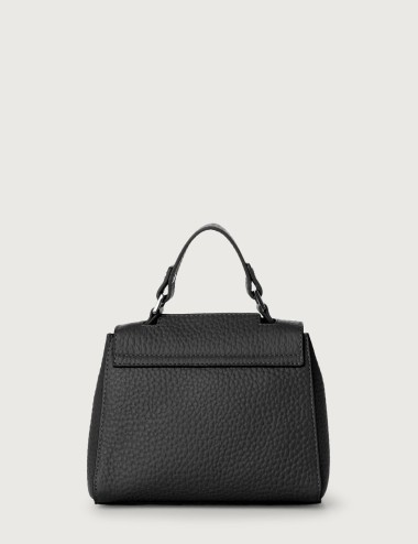 Borsa a mano mini Sveva Soft in pelle Nero