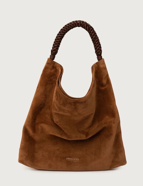 Borsa Todo Peach a spalla in suede sella