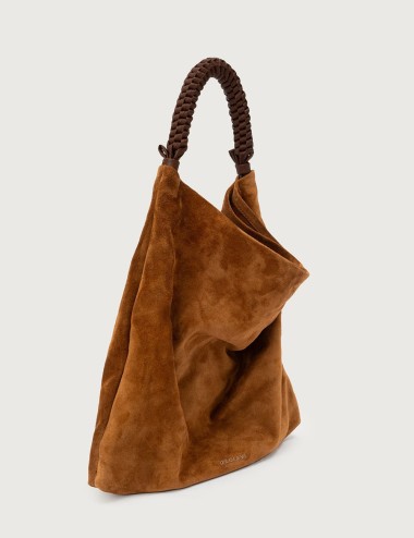 Borsa Todo Peach a spalla in suede sella