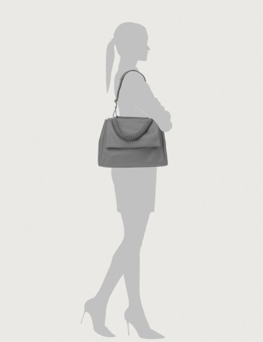 Borsa Sveva Sense Scooby Media a spalla in pelle con tracolla acqua bianca