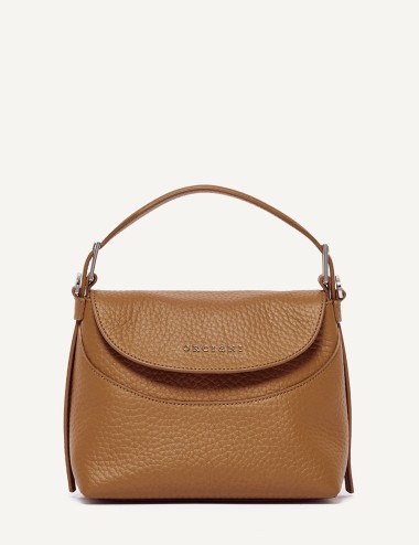 Borsa a mano Nana Small Soft in pelle con tracolla cuoio