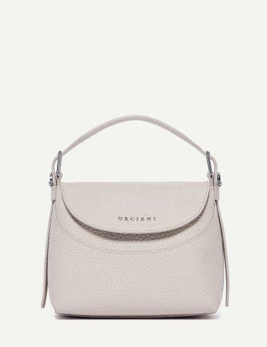Borsa a mano Nana Small Soft in pelle con tracolla avorio