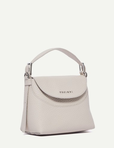 Borsa a mano Nana Small Soft in pelle con tracolla avorio