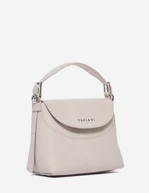 Nana Soft Small leather handbag with strap ivory