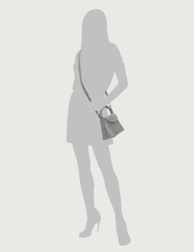 Nana Soft Small leather handbag with strap ivory