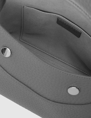 Borsa a mano Nana Small Soft in pelle con tracolla avorio