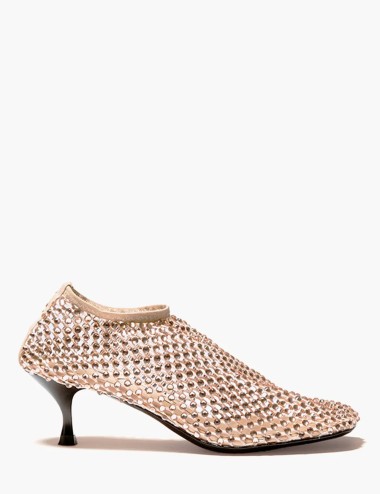 Scarpa con tacco Jewels All Over Strass sabbia