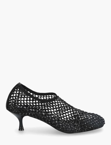 Scarpa con tacco Jewels All Over Strass nera