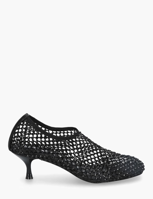 Scarpa con tacco Jewels All Over Strass nera