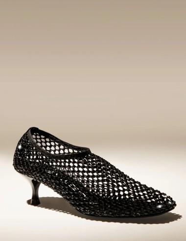 Scarpa con tacco Jewels All Over Strass nera