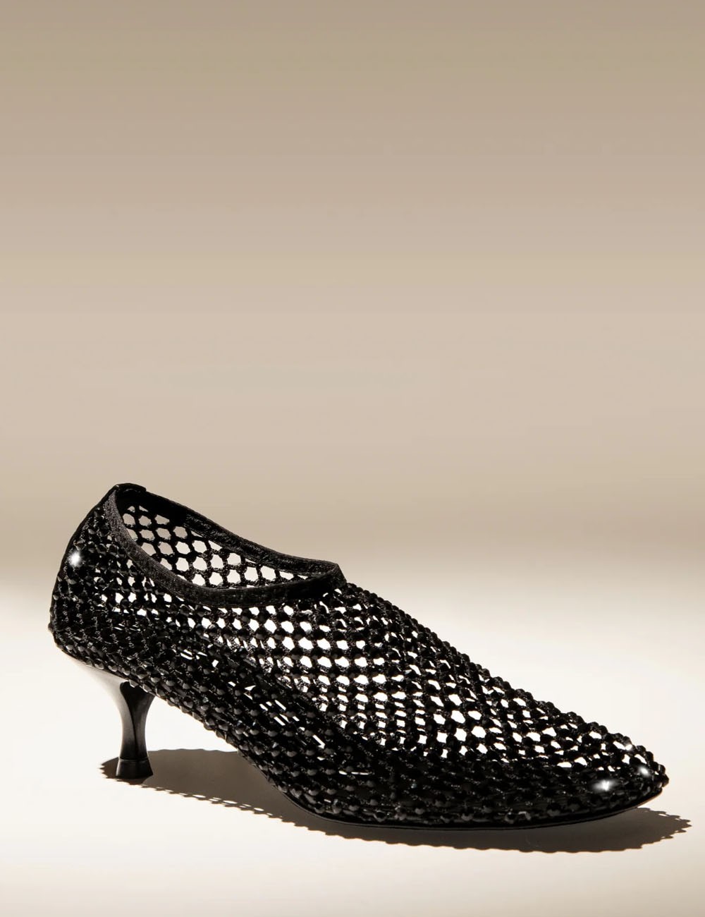Scarpa con tacco Jewels All Over Strass nera