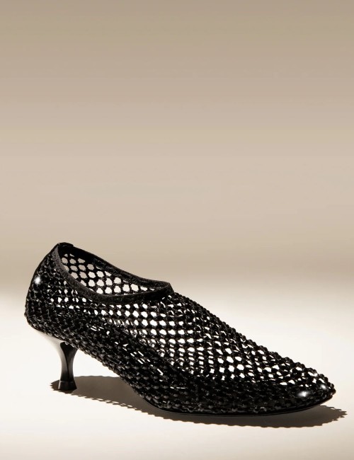 Scarpa con tacco Jewels All Over Strass nera
