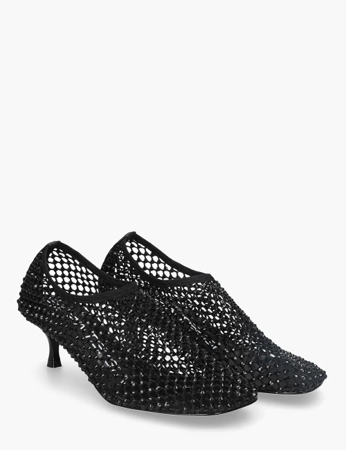 Scarpa con tacco Jewels All Over Strass nera