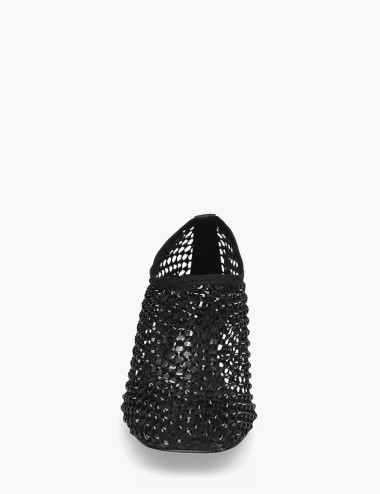 Scarpa con tacco Jewels All Over Strass nera