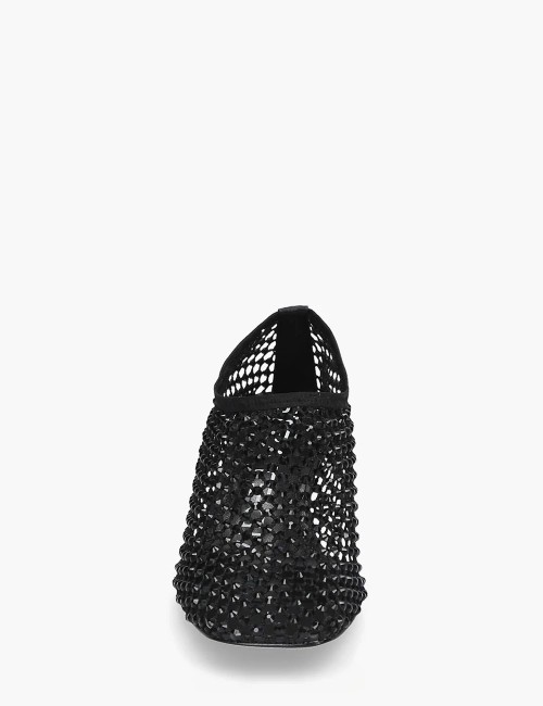 Scarpa con tacco Jewels All Over Strass nera