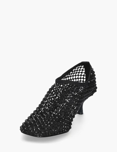 Scarpa con tacco Jewels All Over Strass nera