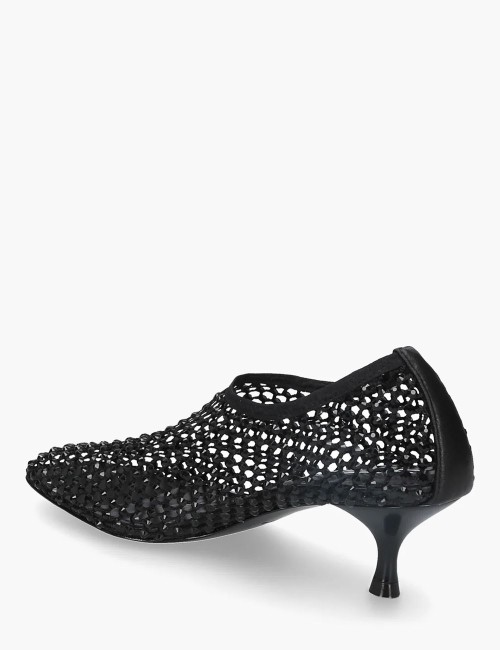Scarpa con tacco Jewels All Over Strass nera