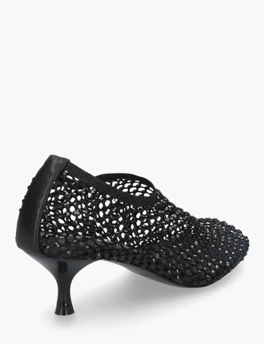 Scarpa con tacco Jewels All Over Strass nera