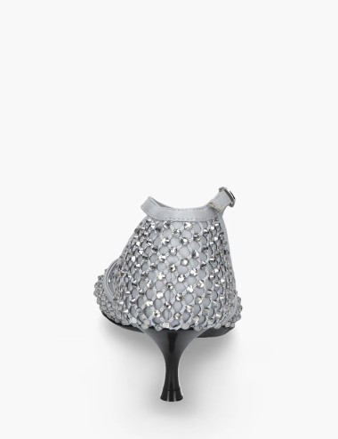 Décolleté Shiny All Over Strass grigia
