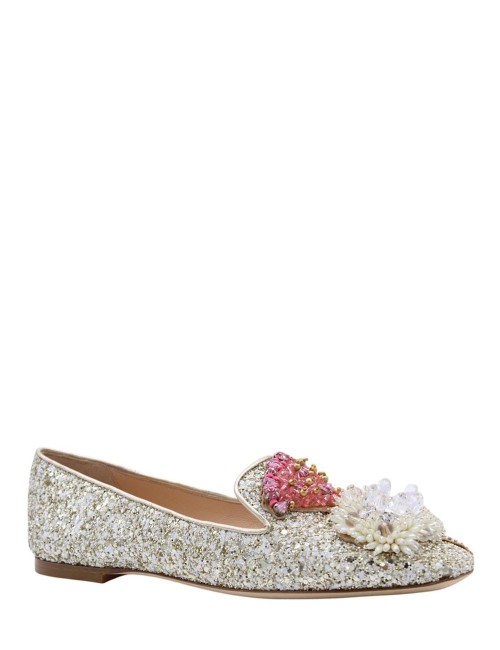 SLINGBACK GLITTER ORO BIANCO
