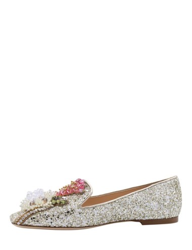 SLINGBACK GLITTER ORO BIANCO