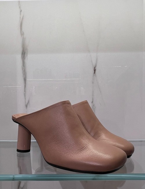 Mules DALI con  tacco cilindrico nude