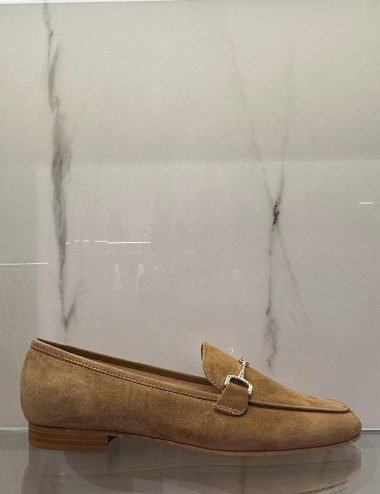 Mocassino scamosciato cammello