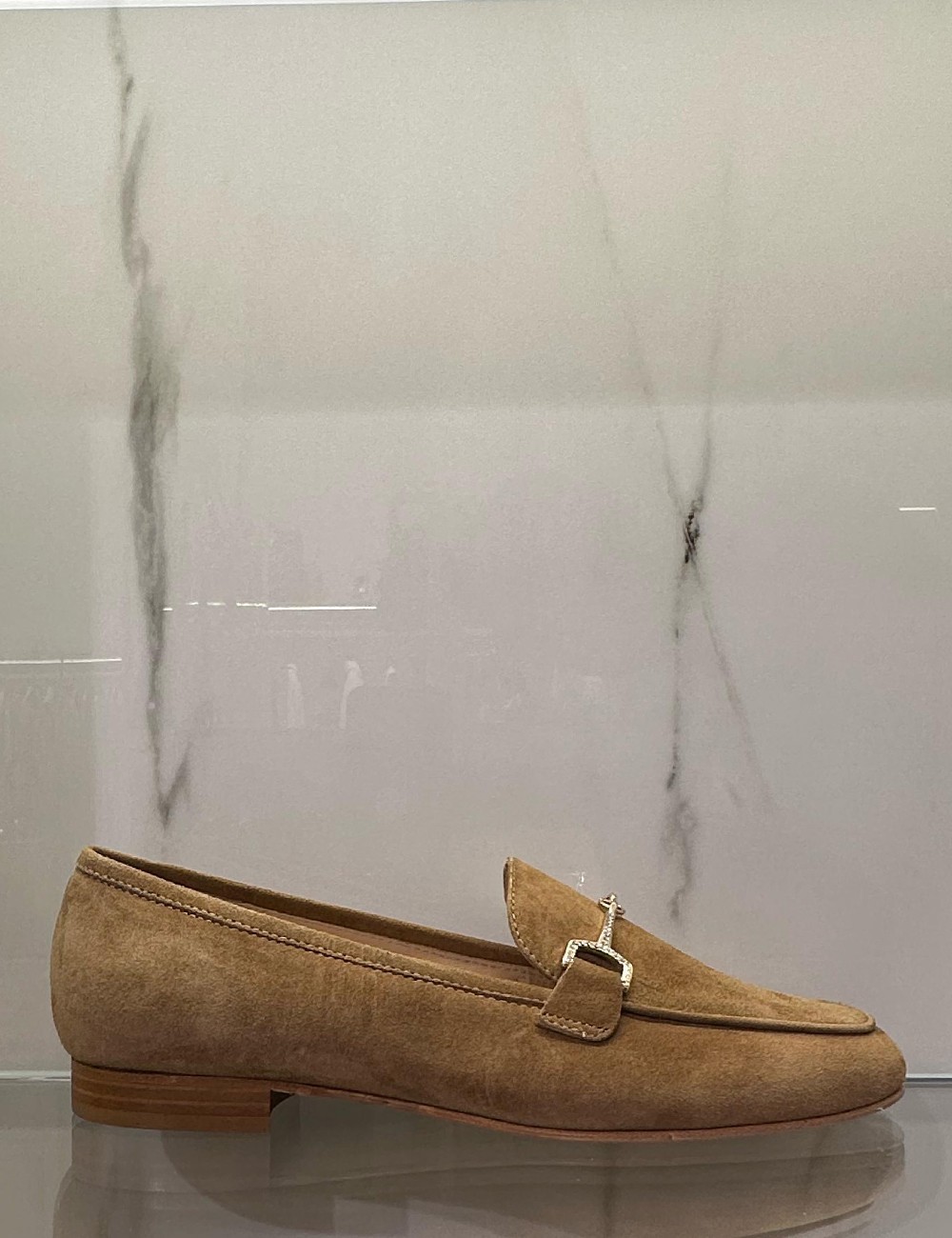 Mocassino scamosciato cammello