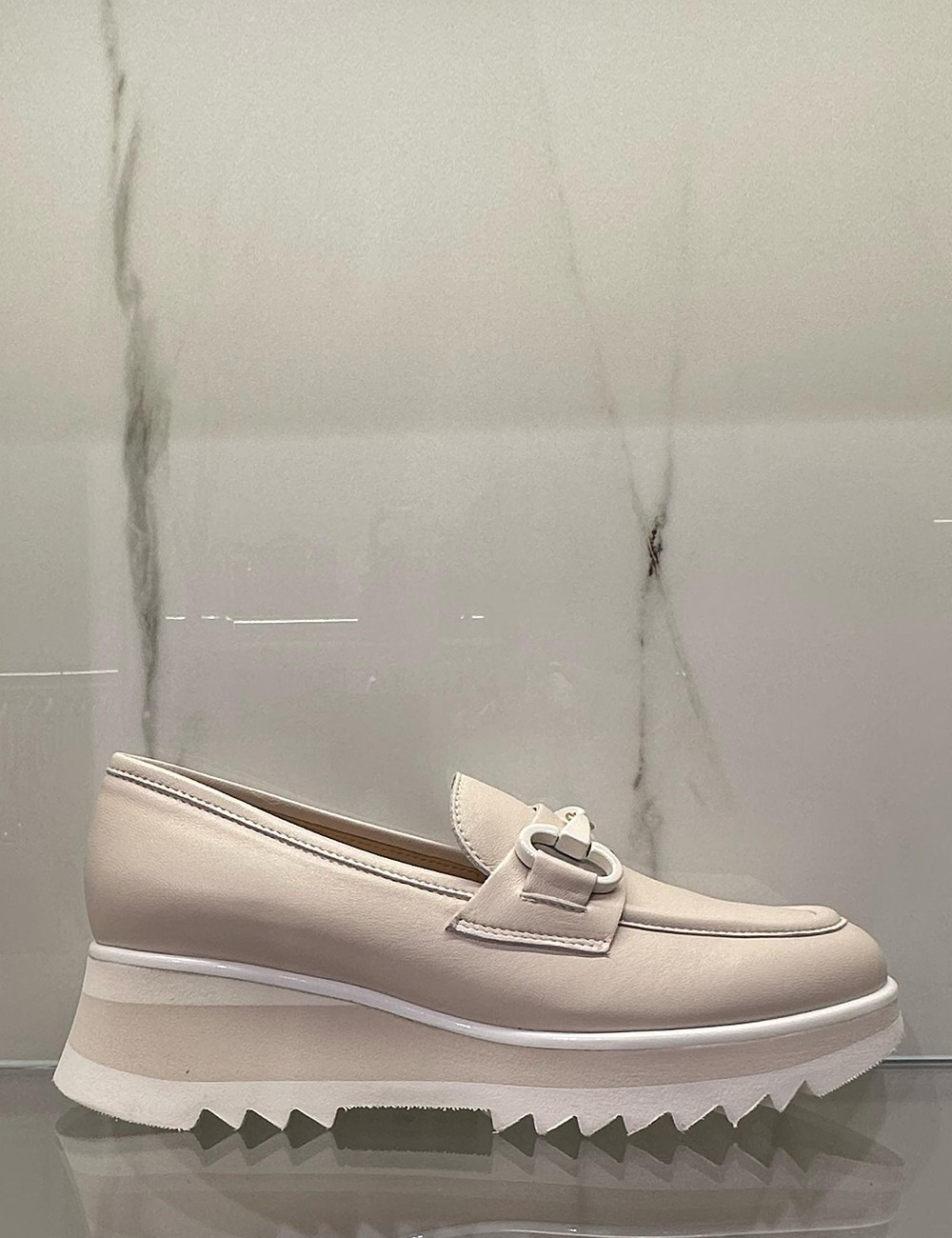 Mocassino alto beige