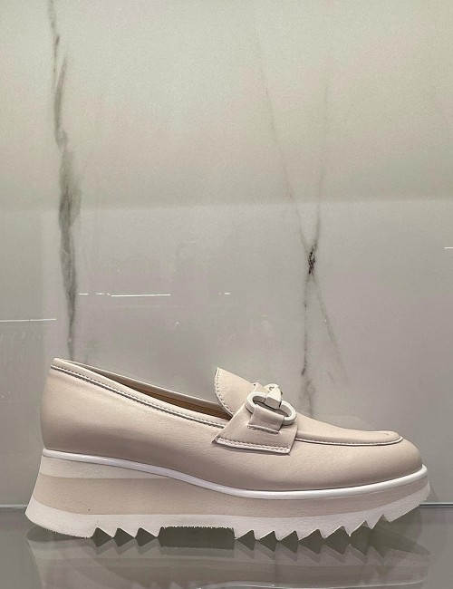 Mocassino alto beige