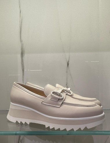 Mocassino alto beige
