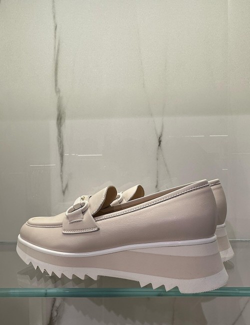 Mocassino alto beige