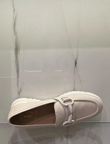 Mocassino alto beige