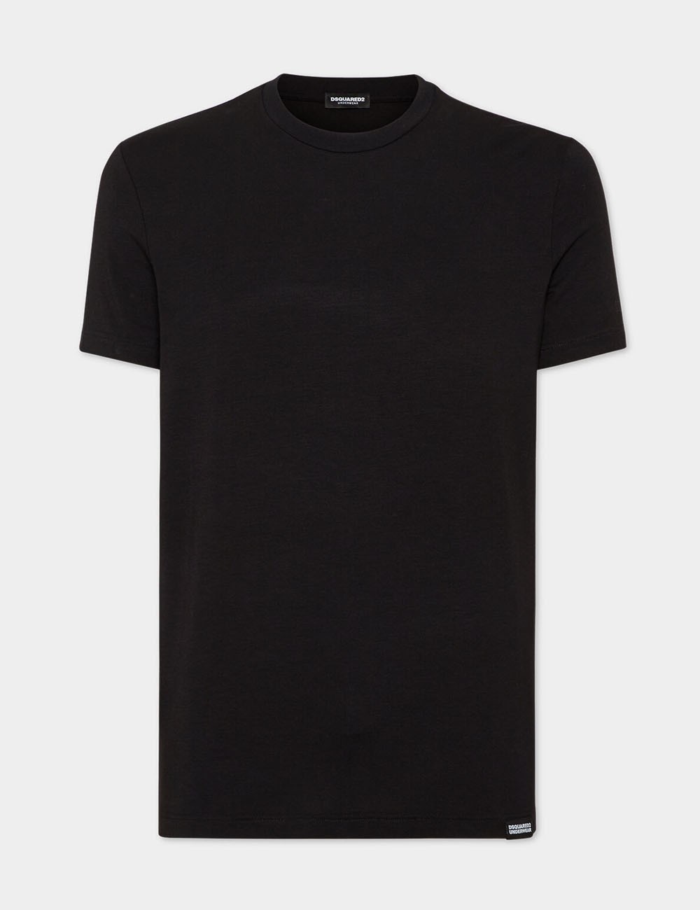 T-shirt con logo ricamato nera