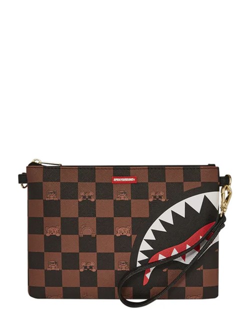 PEEKING CHARACTER CHECK POUCHETTE