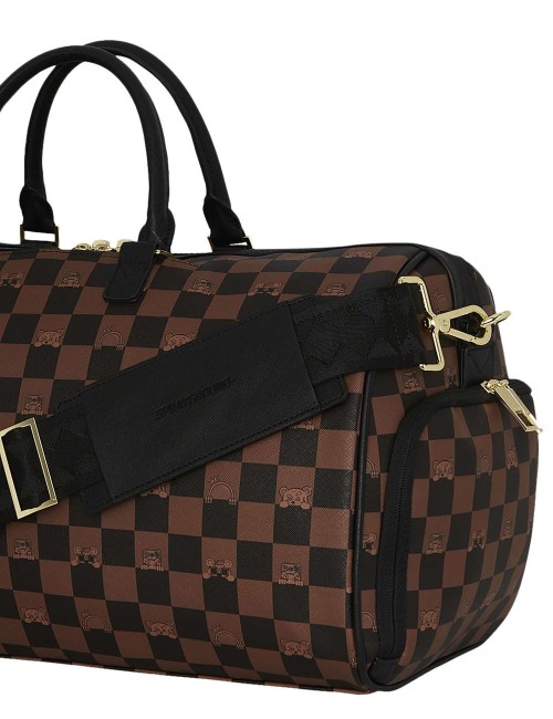 PEEKING CHARACTER CHECK DUFFEL