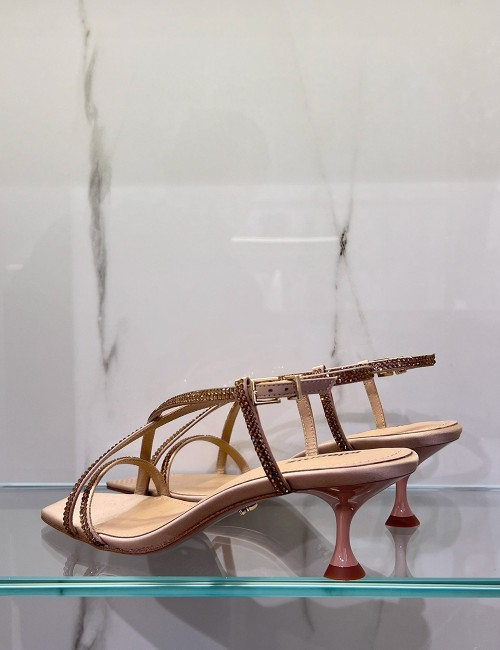 Sandalo con tacco LIBERTY HEEL SANDALS 55 nude