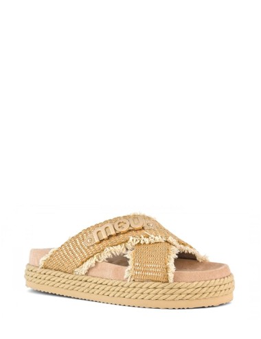 Criss-cross rope raffia sandal